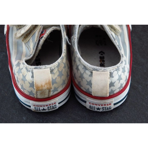 Converse All Star Toddler Boys 7 Medium Beige Low Top Fabric 767796F - Picture 5 of 6